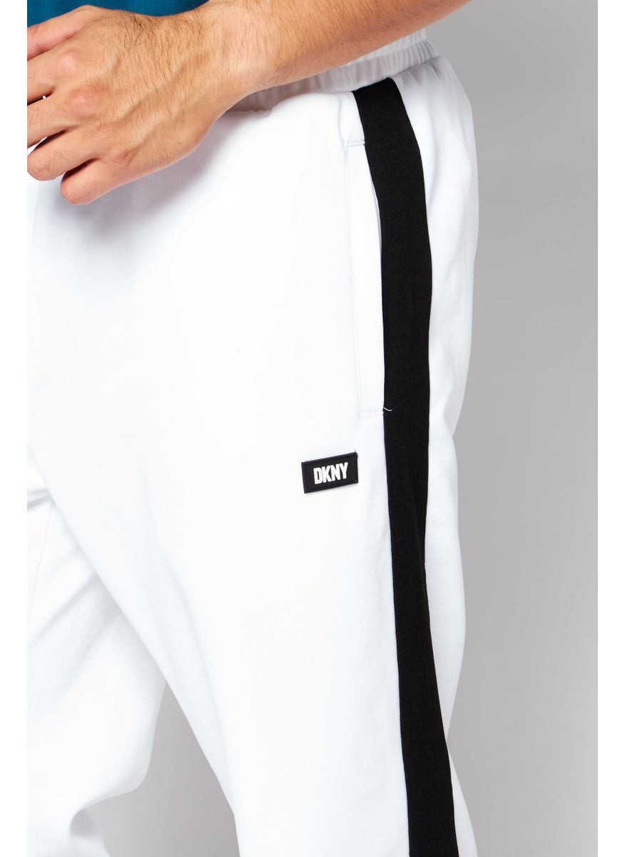 DKNY - Men Regular Fit Brand Logo Sweatpants, White - Image 1