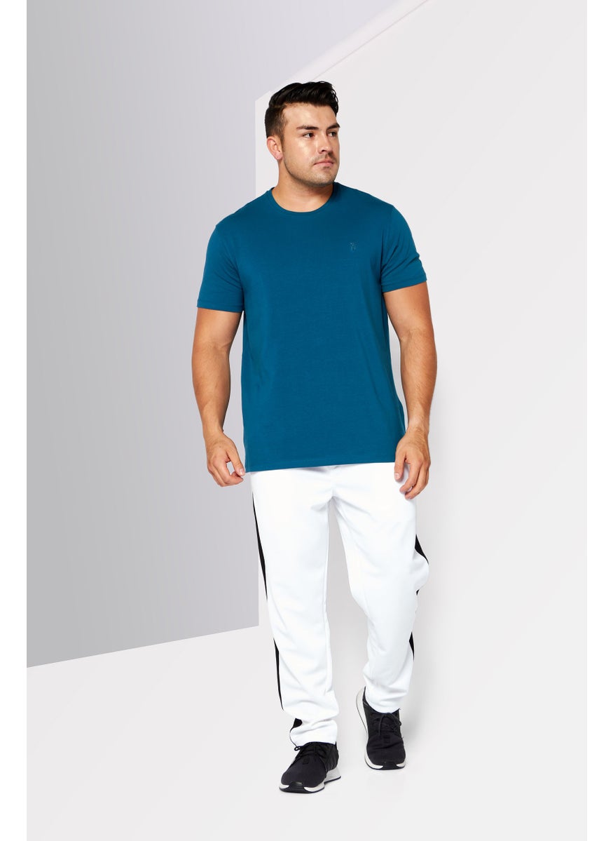 DKNY - Men Regular Fit Brand Logo Sweatpants, White - Image 1
