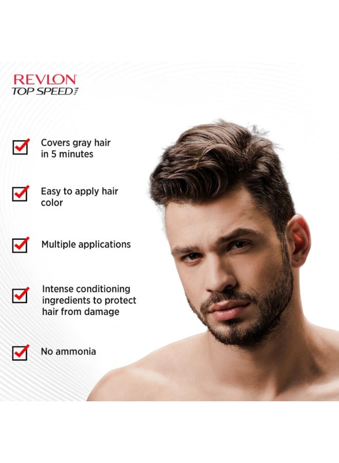 Revlon Top Speed Hair Color - Men -Natural Brown 60M - Image 2