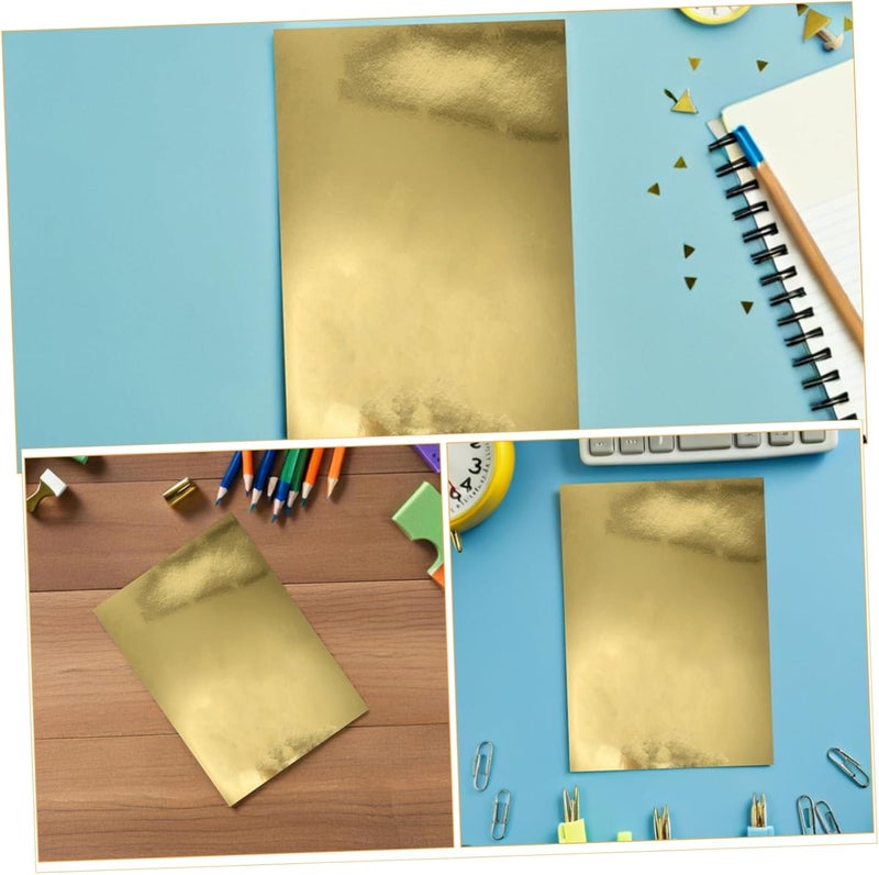 DOITOOL، 70 ورقة من نوع Cardstock بلون ذهبي معلمي، مناسبة للحرف اليدوية وصنع البطاقات. الورق لامع ويسهل قصه، ومناسب للمشاريع الإبداعية وأنشطة التصميم الخاصة بالصور (Scrapbooking). - Image 3