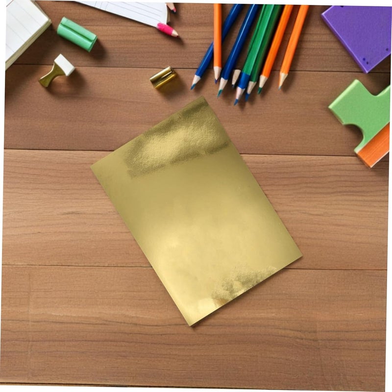 DOITOOL، 70 ورقة من نوع Cardstock بلون ذهبي معلمي، مناسبة للحرف اليدوية وصنع البطاقات. الورق لامع ويسهل قصه، ومناسب للمشاريع الإبداعية وأنشطة التصميم الخاصة بالصور (Scrapbooking). - Image 5