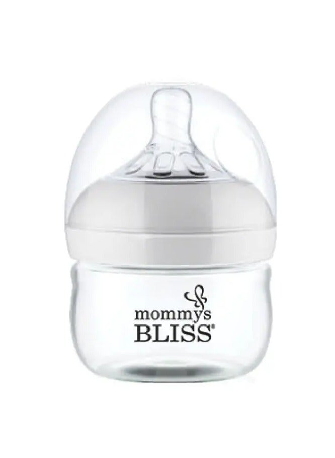 Mommy's Bliss Wide Neck Baby Feeding Bottle 60ml – Blue, BPA-Free, Anti-Colic, Leak-Proof, Soft Silicone Nipple, Suitable for Newborns