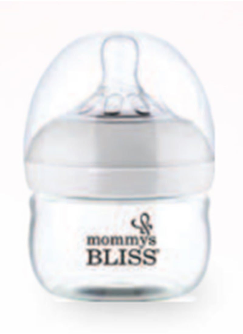 Mommy's Bliss - Wide Neck Feeding Bottle 60 Ml Blue – Bpa-Free, Anti-Colic, Soft Silicone Nipple, Leak-Proof For Newborns And Infants - Image 1