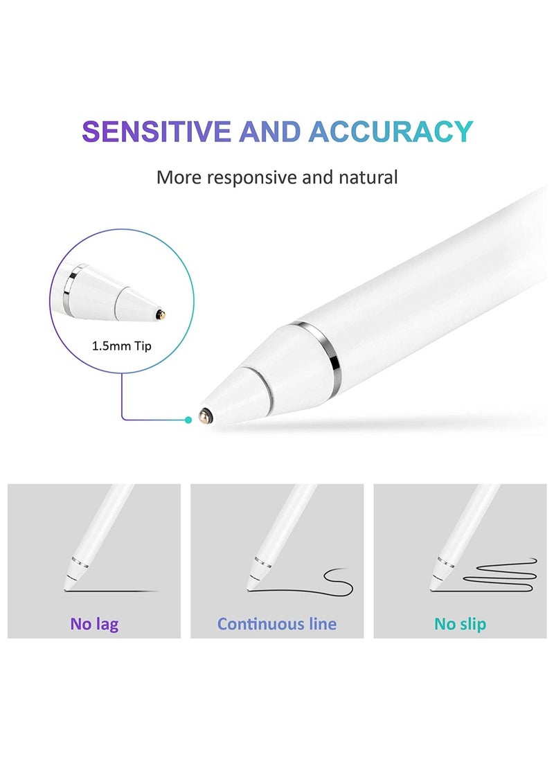 ELTRAZONE - Active Stylus Pen Compatible for Touch Screens, Digital Rechargeable Stylish Pencil universal with Touch Function, Stylus pen for iPhone/iPad Pro/Air/Mini/iPhone/Android and Most Touch screens - Image 1