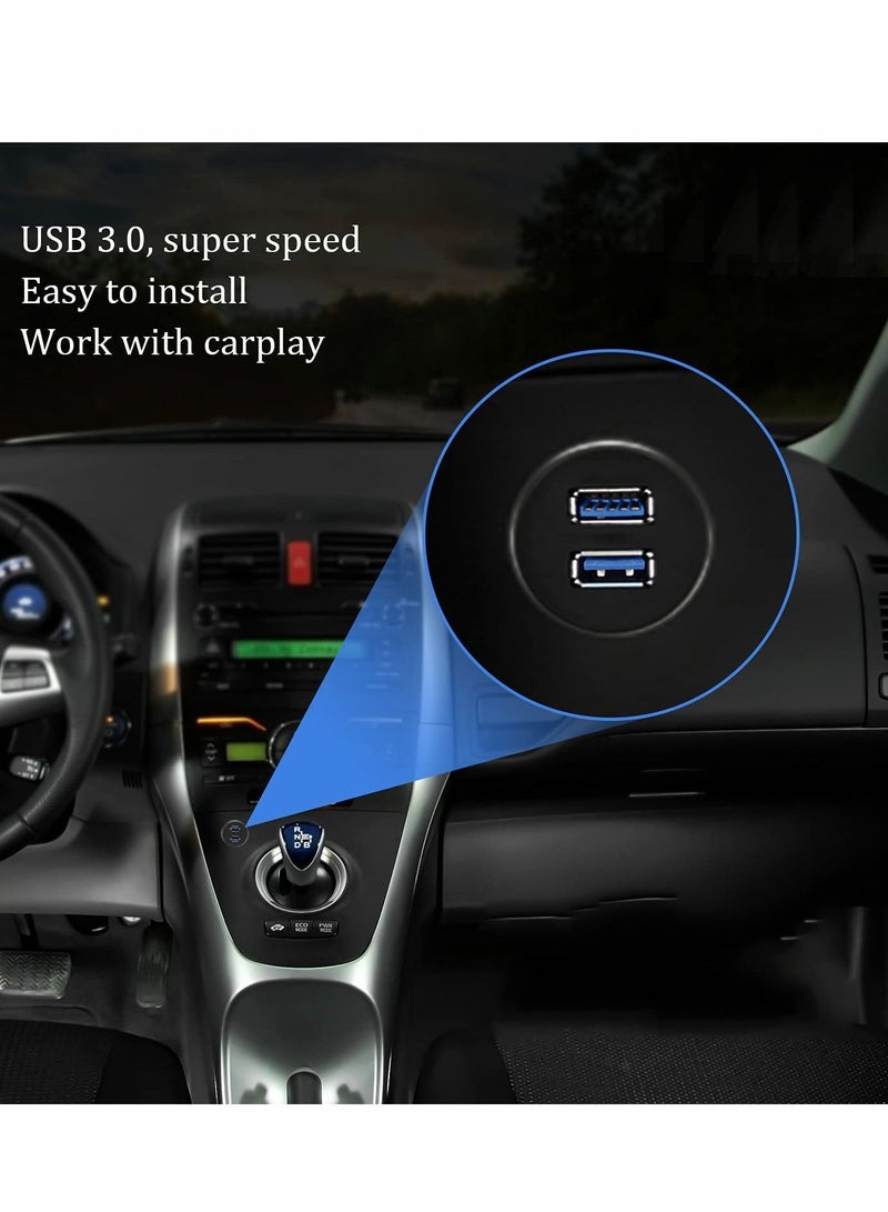 Y&D USB Cables, Dual 3.0, Car Mount Flush Cable USB3.0, Male to Female Extension Waterproof, for Truck Boat Motorcycle Dashboard Panel 3ft, 2 Pack - Image 5