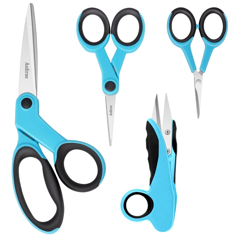 Asdirne Premium sewing Scissors Bundle Perfect Sewing Partners Sharp and Durable Comfortable Handle Contains 9Fabric scissors 5Detail Shear 39Embroidery Scissors 48Thread Snips