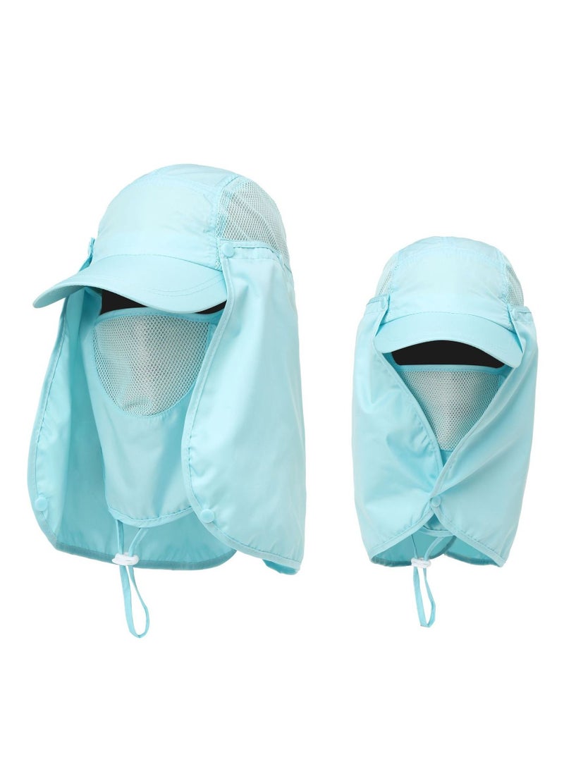 Loquat Summer Quick-dry Sunscreen Baseball Cap Outdoor Face Mask 360 Degree Sun Hat
