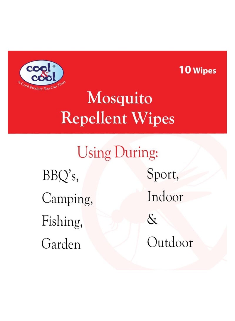 Cool & Cool Mosquito Repellent Wipes Pack of 6 - Image 4