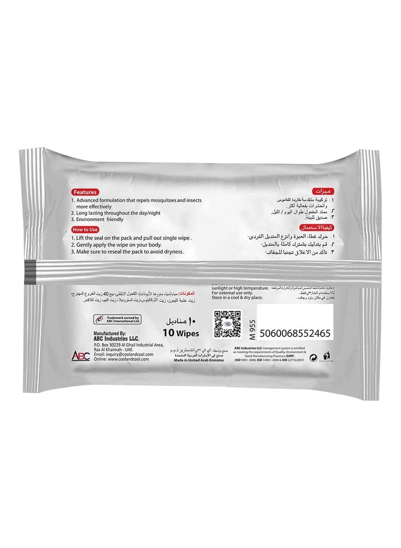 Cool & Cool Mosquito Repellent Wipes Pack of 6 - Image 5