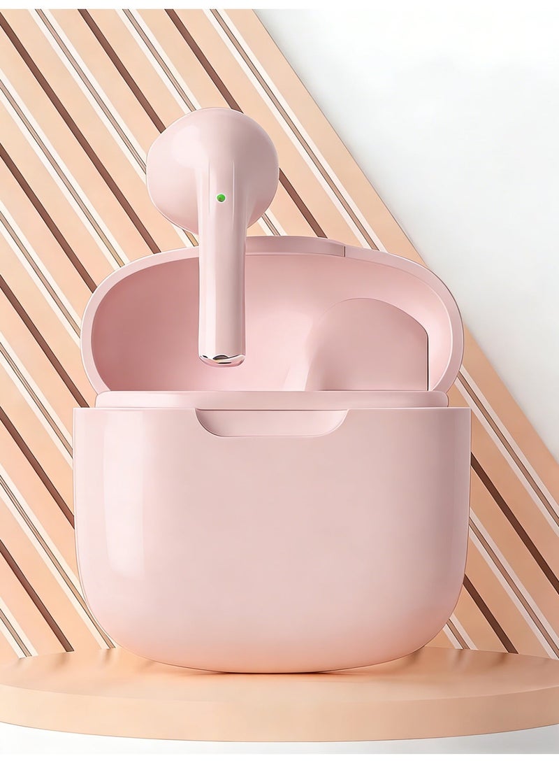 سماعات أذن لاسلكية بتقنية بلوتوث 5.3 مع شحن سريع عبر منفذ Type-C، وسماعات رأس TWS بصوت جهير عميق وتقنية إلغاء الضوضاء، وتحكم ذكي باللمس للموسيقى والمكالمات. - Image 1