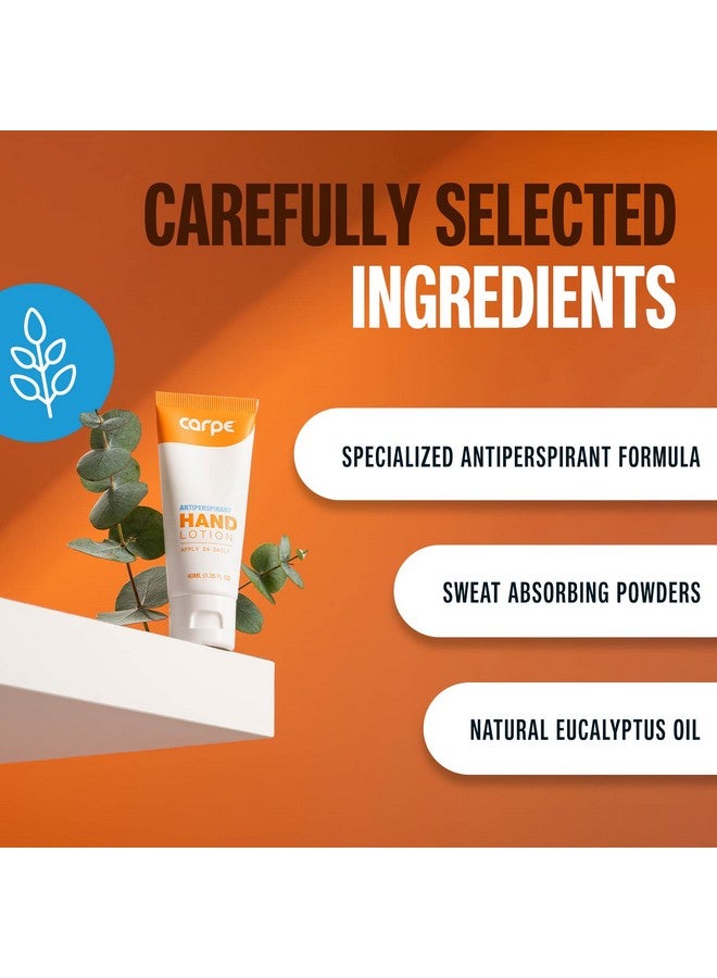 Carpe Carpe Antiperspirant Hand Lotion, A dermatologist-recommended smooth lotion that helps stop hand sweat, Great for hyperhidrosis (Original Eucalyptus) - Image 5