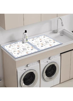 Generic Washer and Dryer Covers for the Top,Non-slip Washing Machine Cover, Washer Top Protector for Laundry Kitchen Home (Flowers-Blue)  - Image 5