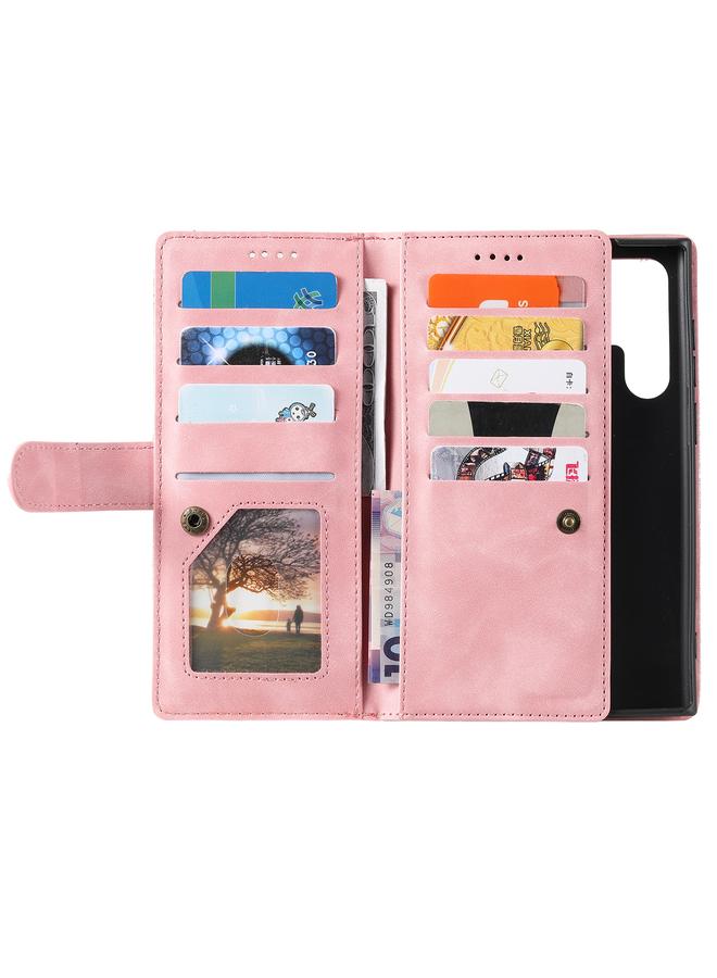 S-TOP Case For Samsung Galaxy S25 Ultra 5G Nine Card Zipper Bag Leather Phone Case with Lanyard - Image 4