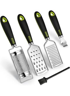 يونج شنج مجموعة جبن جبن Lemongrater ، مبشر مطبخ من الفولاذ المقاوم للصدأ لجبن البارميزان ، الزنجبيل ، الثوم ، جوزة الطيب ، الفواكه ، الخضروات ، مجموعة من 5  - Image 1