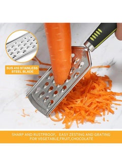 يونج شنج مجموعة جبن جبن Lemongrater ، مبشر مطبخ من الفولاذ المقاوم للصدأ لجبن البارميزان ، الزنجبيل ، الثوم ، جوزة الطيب ، الفواكه ، الخضروات ، مجموعة من 5  - Image 3