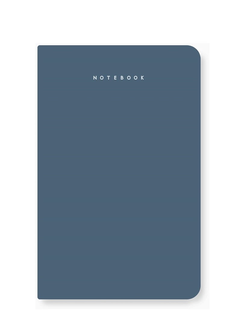 FACTOR NOTES A5 Size Minimalist Softbound Ruled Notebook 160 Pages 90gsm Thickness Navy Blue Cover  - Image 1