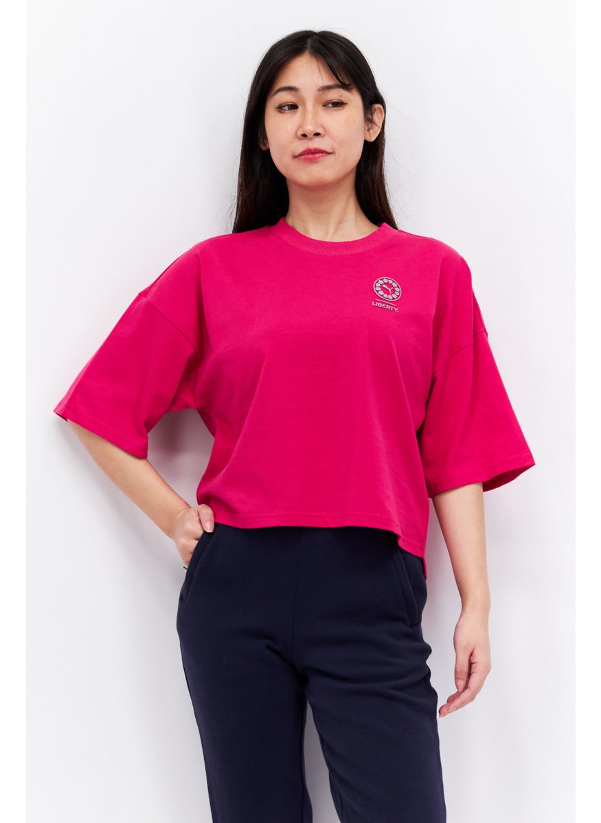 Women Sportswear Fit Short Sleeve Outdoor Top, Pink - pzsku/ZAB6AD382DA0222F8058CZ/45/_/1737642491/9466c87c-c7bb-4615-80c9-15a52f353367