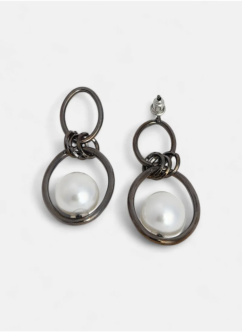 سوهي Pearl Beaded Contemporary Drop Earrings