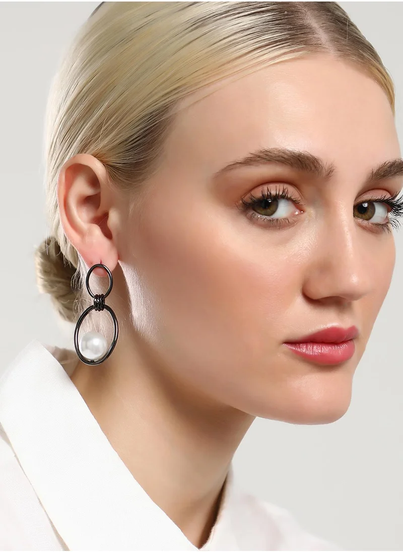 سوهي Pearl Beaded Contemporary Drop Earrings