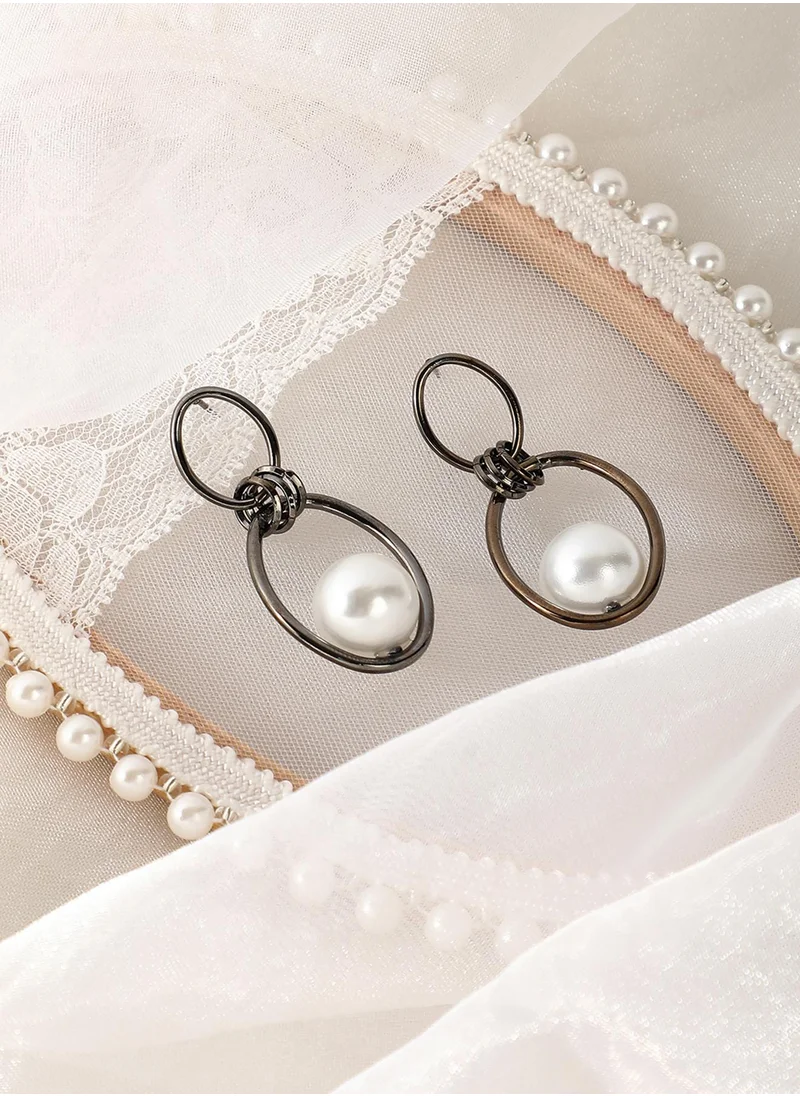 سوهي Pearl Beaded Contemporary Drop Earrings