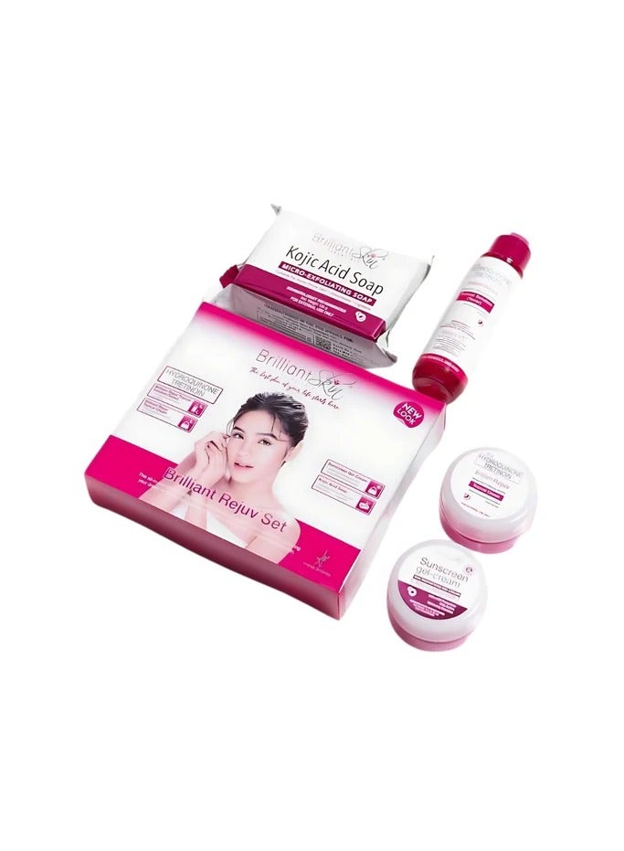 Brilliant Skin مجموعة بريلينت ريجوف 4 في 1 لتفتيح البشرة وإشراقها للوجه والجسم تشمل - Image 1