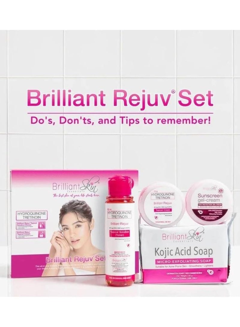 Brilliant Skin مجموعة بريلينت ريجوف 4 في 1 لتفتيح البشرة وإشراقها للوجه والجسم تشمل - Image 3