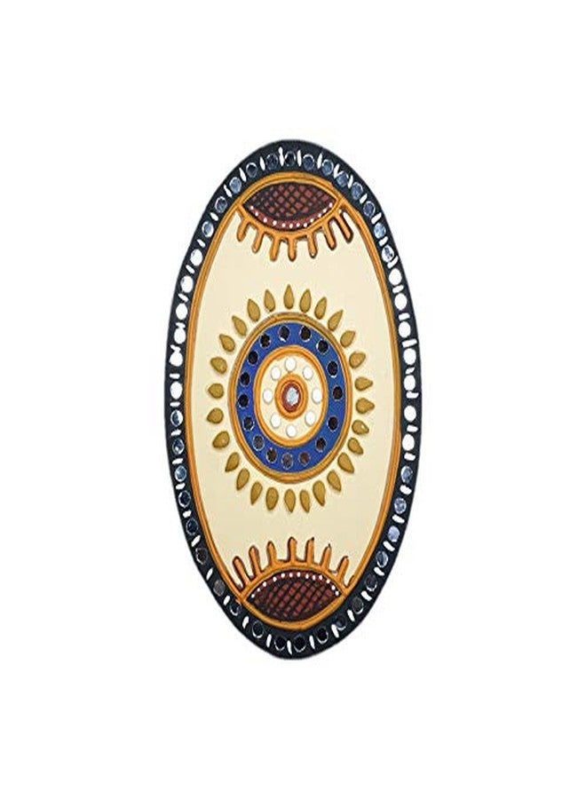 Mutwa Mudwork Wall Frame (Designer frame07) Made of MDF Wooden Sheet with Multicolour