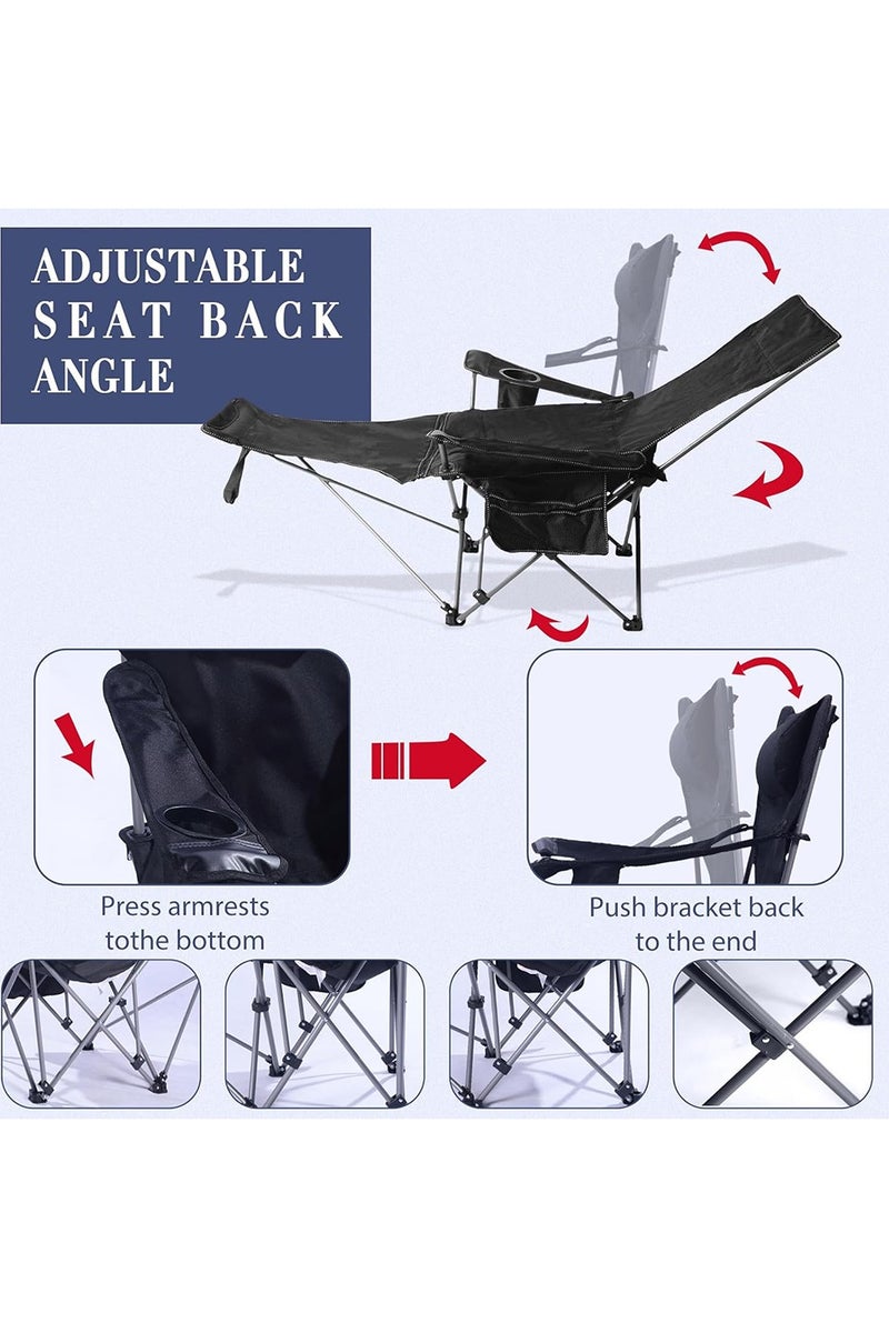 Folding chaise longue chair for camping, picnics, fishing, beach and home - Image 2