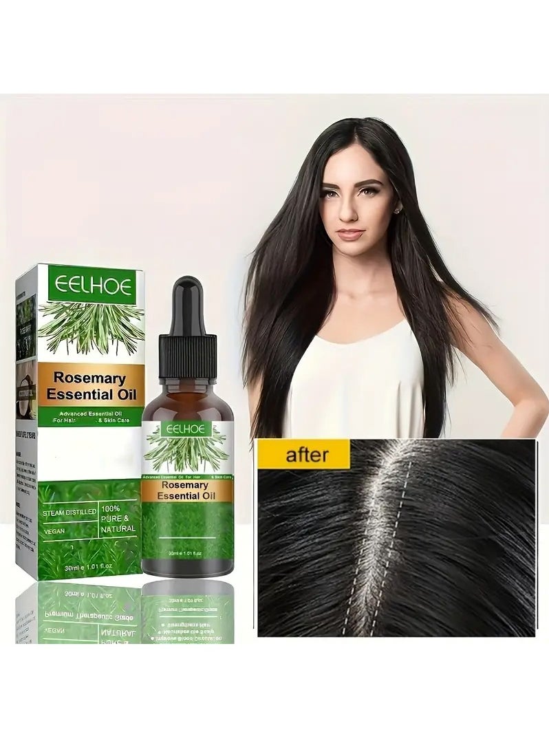 EELHOE - Oil for Hair Growth 2 oz, Rosemary Oil for Hair, Skin and Nails, Refreshing Rosemary Oil for Eyelash Growth and - Image 1