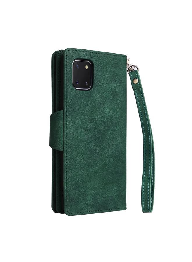 S-TOP Case For Samsung Galaxy Note10 Lite Rivet Buckle 9 Cards Three Fold Leather Phone Case - Image 3