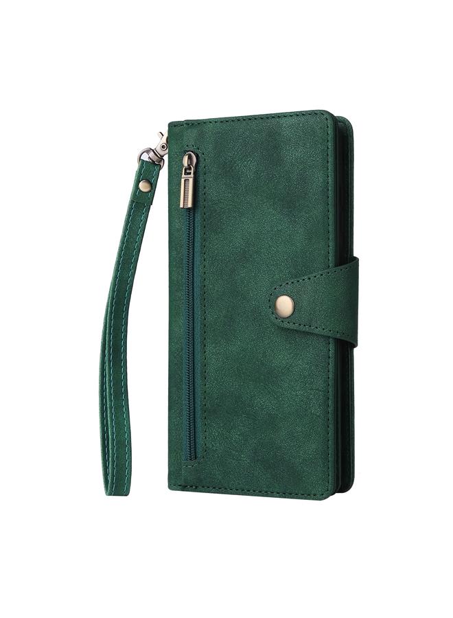 S-TOP Case For Samsung Galaxy Note10 Lite Rivet Buckle 9 Cards Three Fold Leather Phone Case - Image 2