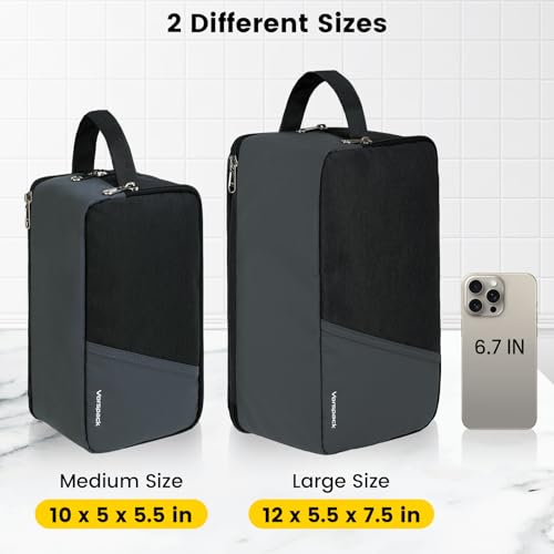 Vorspack Travel Toiletry Bag - Toiletry Bag for Men Water Resistant Skincare Bag for Bathroom Toiletries Accessories Gifts - Black - Image 2