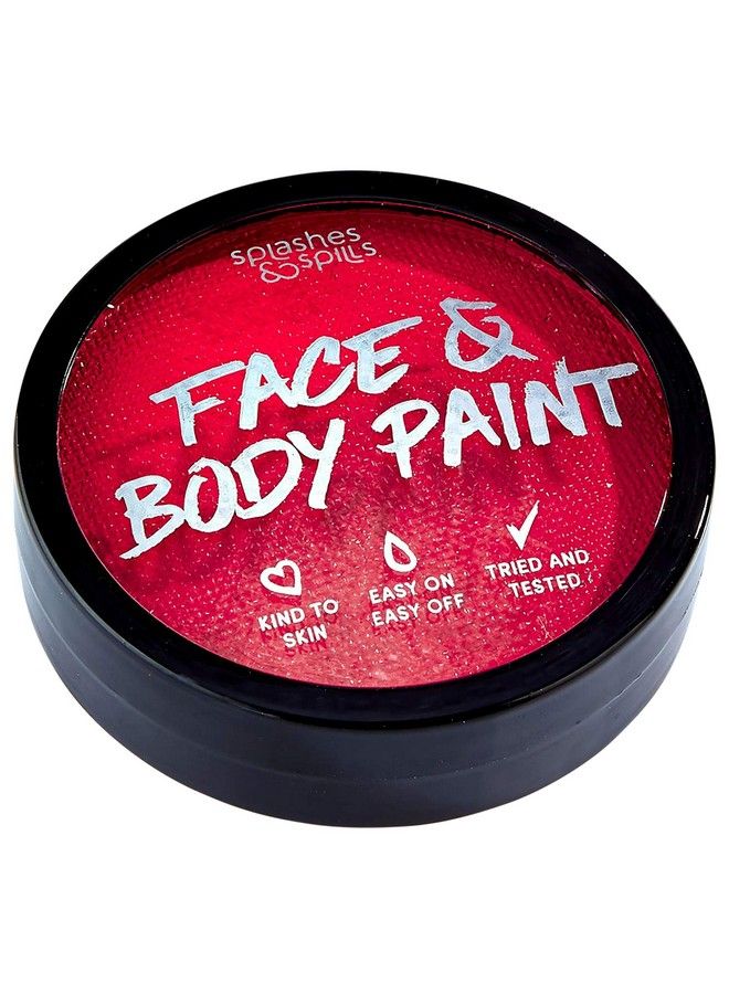 Splashes & Spills Water Activated Face and Body Paint Red 18g Cake Tub Pretend Costume and Dress Up Makeup by Splashes & Spills - Image 2