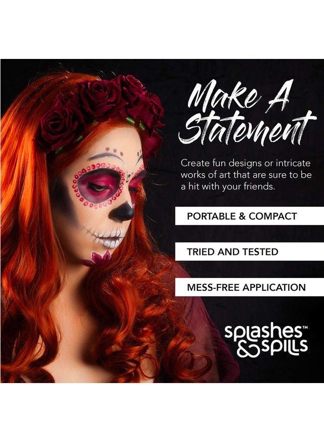 Splashes & Spills Water Activated Face and Body Paint Red 18g Cake Tub Pretend Costume and Dress Up Makeup by Splashes & Spills - Image 3