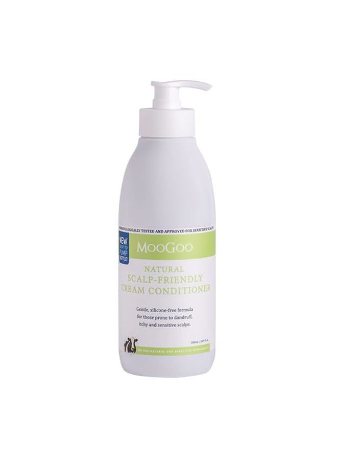 MOOGOO Cream Conditioner - For Itchy, Dry, Eczema, Psoriasis & Dandruff Prone Scalps – SLS, Silicone, Sulfate & Paraben Free - Natural & Gentle Formula – 500ml - Image 1