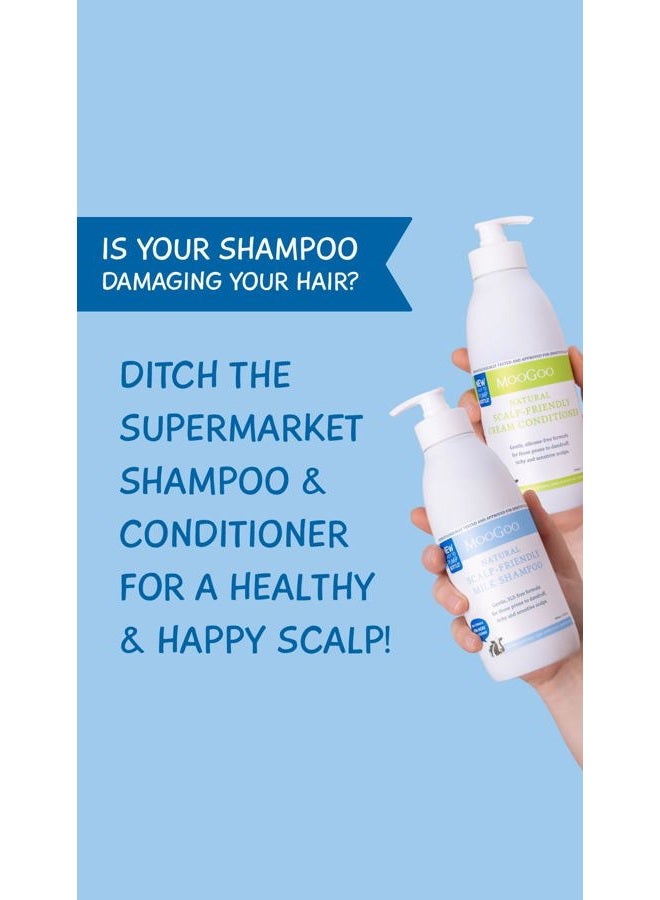 MOOGOO Cream Conditioner - For Itchy, Dry, Eczema, Psoriasis & Dandruff Prone Scalps – SLS, Silicone, Sulfate & Paraben Free - Natural & Gentle Formula – 500ml - Image 3