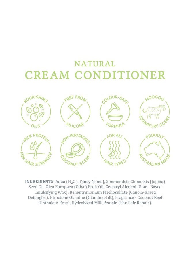 MOOGOO Cream Conditioner - For Itchy, Dry, Eczema, Psoriasis & Dandruff Prone Scalps – SLS, Silicone, Sulfate & Paraben Free - Natural & Gentle Formula – 500ml - Image 5