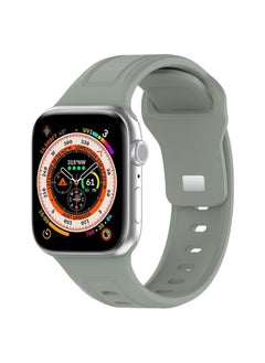 Replacement Strap For Apple Watch 4 40mm Square Buckle Silicone Watch Band Grey Green