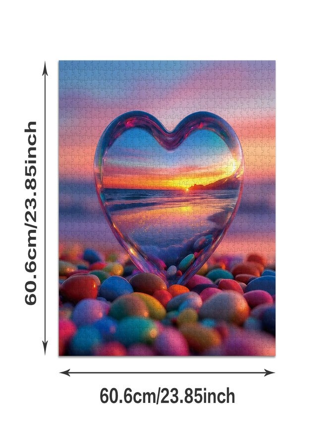 Cafly Jigsaw Puzzles 1024 Pieces for Adults - Challenging Impossible Difficult Hard Fun Puzzles Stunning Art Wall Decor, Gift for Adult Puzzle Lovers, Love Pebbles Beach 1000 up Z0807 - Image 4