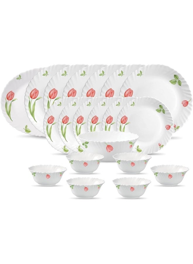 La Opala طقم عشاء ديفا كلاسيك 20 قطعة بلش المروج - Image 1