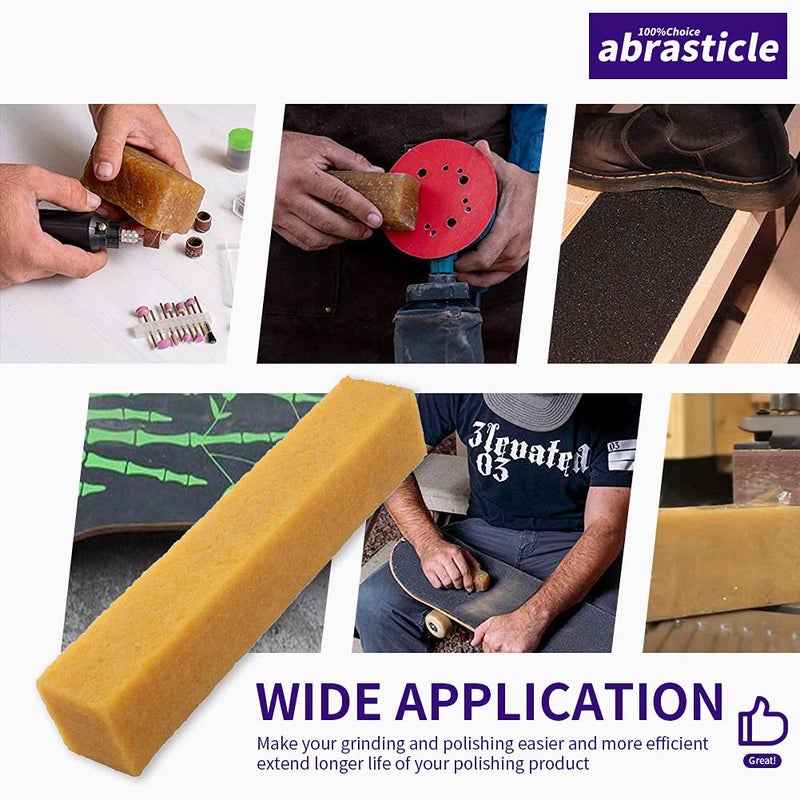 abrasticle 1-1/2" x 1-1/2" x 8" Inch Abrasive Cleaning Eraser Stick, Must Have Accessory for Sanding Belts & Discs Sandpaper Rough Tape, Skateboard and Shoes, Woodworking Shop Tools for Sanding Perfection - Image 3
