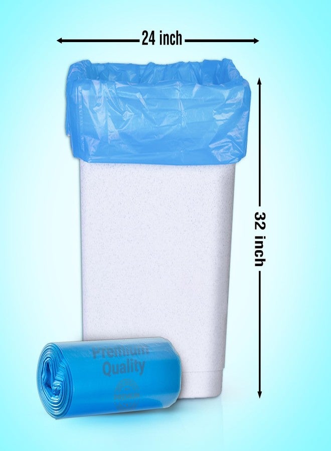 Ezee Plastic Blue Garbage Bags Large 90 Pcs | 15 Pcs | 24 x 32 Inch | Dustbin Bags/Trash Bags/Dustbin Covers for Wet and Dry Waste, Set of 1 - Image 4