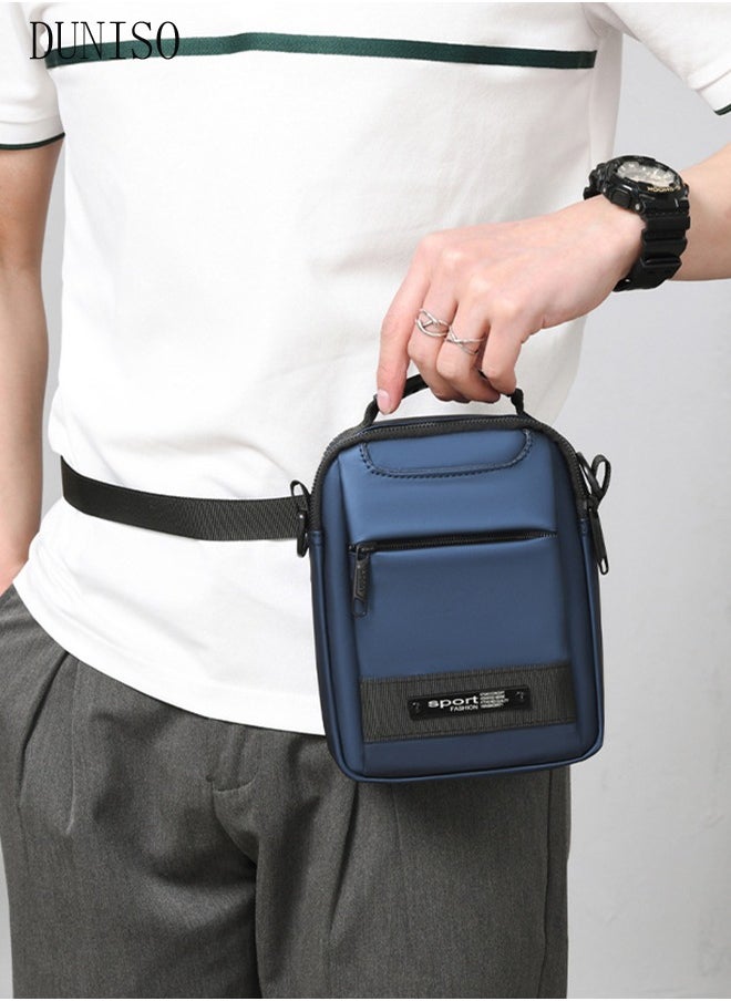 DUNISO Compact Crossbody Bag for Men Waterproof Handbag Multipurpose Shoulder Bag with Buckle Multi-pocket Everyday Carry Bag Sling Bag for Travel Work Sports  - Image 1