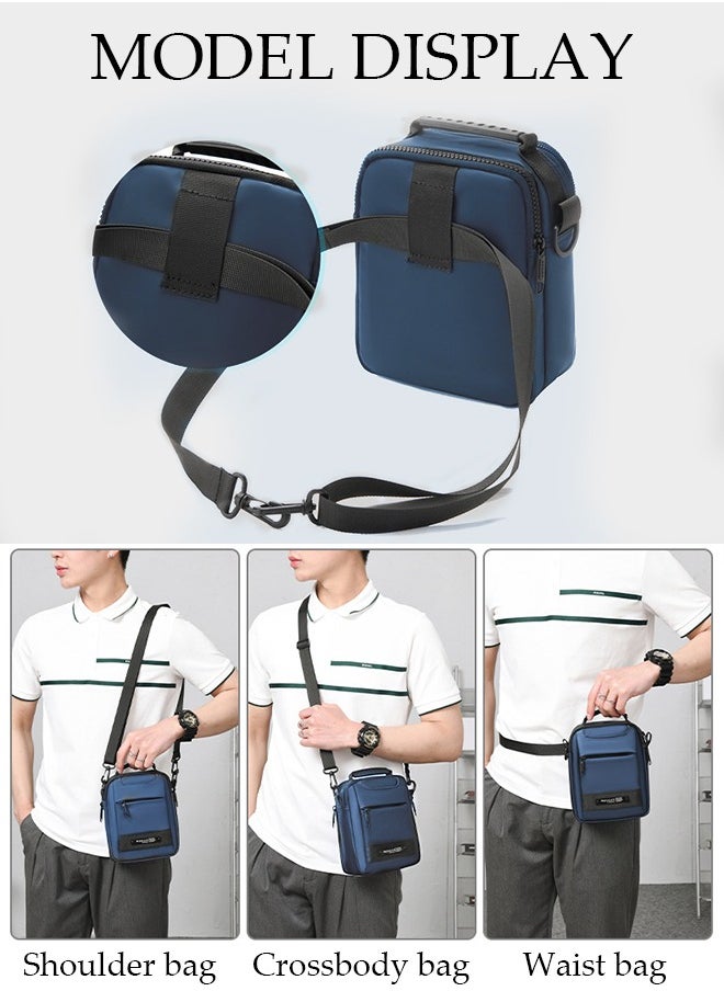 DUNISO Compact Crossbody Bag for Men Waterproof Handbag Multipurpose Shoulder Bag with Buckle Multi-pocket Everyday Carry Bag Sling Bag for Travel Work Sports  - Image 2