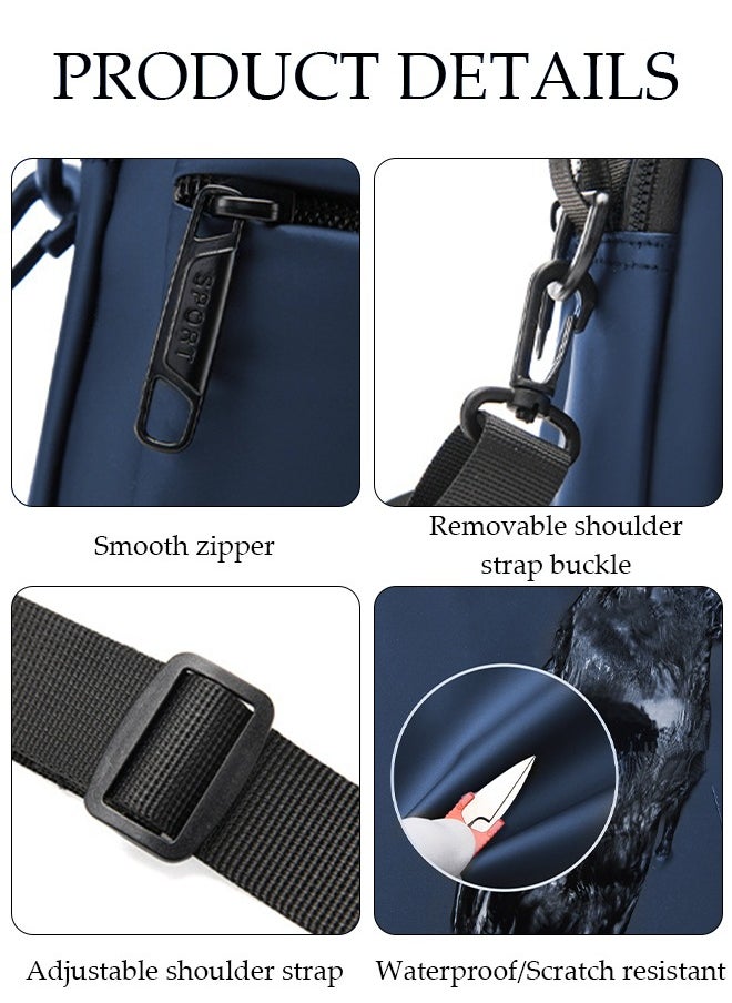 DUNISO Compact Crossbody Bag for Men Waterproof Handbag Multipurpose Shoulder Bag with Buckle Multi-pocket Everyday Carry Bag Sling Bag for Travel Work Sports  - Image 3