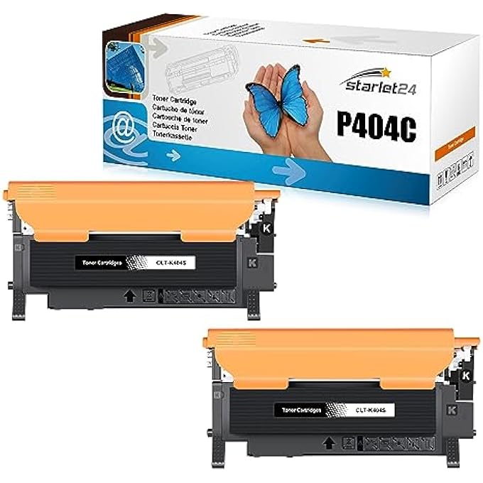 خراطيش حبر متوافقة CLT-404 لطابعة سامسونج CLT-404 CLT-K404S متوافقة مع طابعات سامسونج XPRESS SL-C430 SL-C430W SL-C480 SL-C480W SL-C480FN SL-C480FW (2 أسود) - Image 2