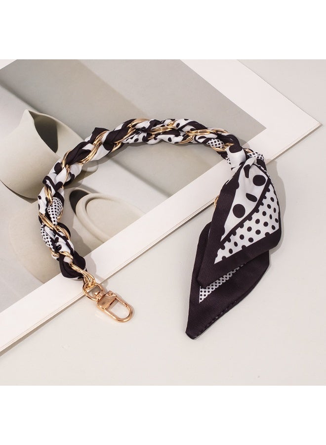 NIBEMINENT Beaded Phone Lanyard, Anti Lost Removable Wrist Strap,Chain Scarf Bracelet Pendant,Phone Keychain Lanyard,16/Black