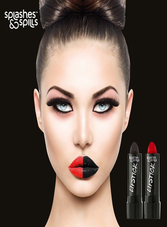 Splashes & Spills Vivid Black and Red Lipstick - 2 Pack Combo - Bold, Translucent, No Sheen Lip Color With Matte Finish - Makeup and Cosmetics by Splashes & Spills - Image 5