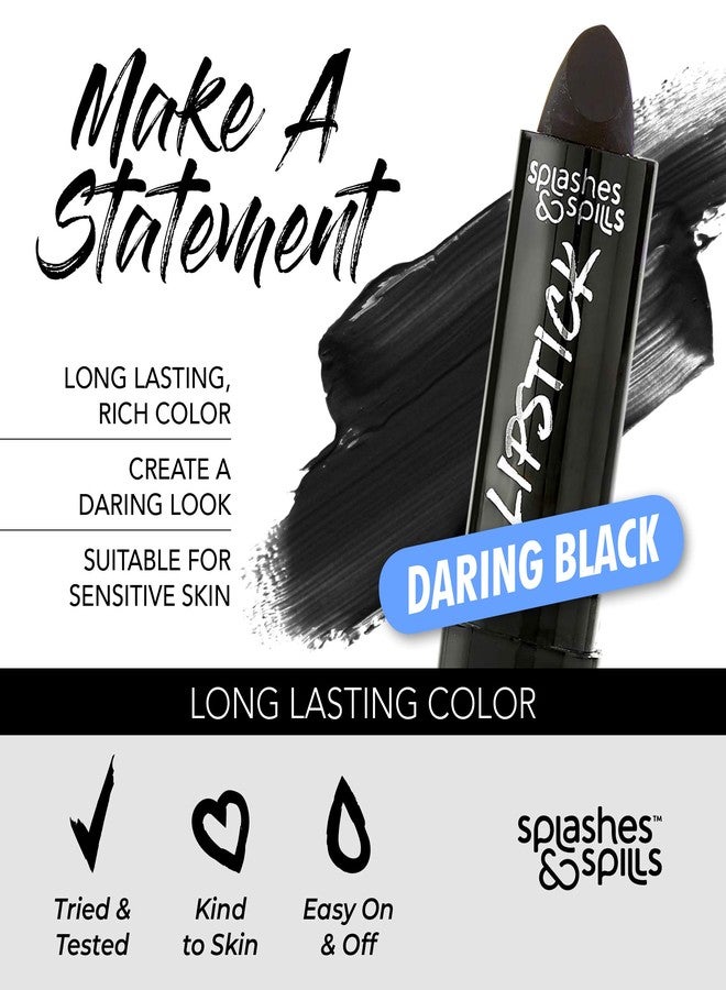 Splashes & Spills Vivid Black and Red Lipstick - 2 Pack Combo - Bold, Translucent, No Sheen Lip Color With Matte Finish - Makeup and Cosmetics by Splashes & Spills - Image 4