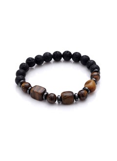 Subhati Bracelet with Lava Stone | Tiger Eye  - Image 2